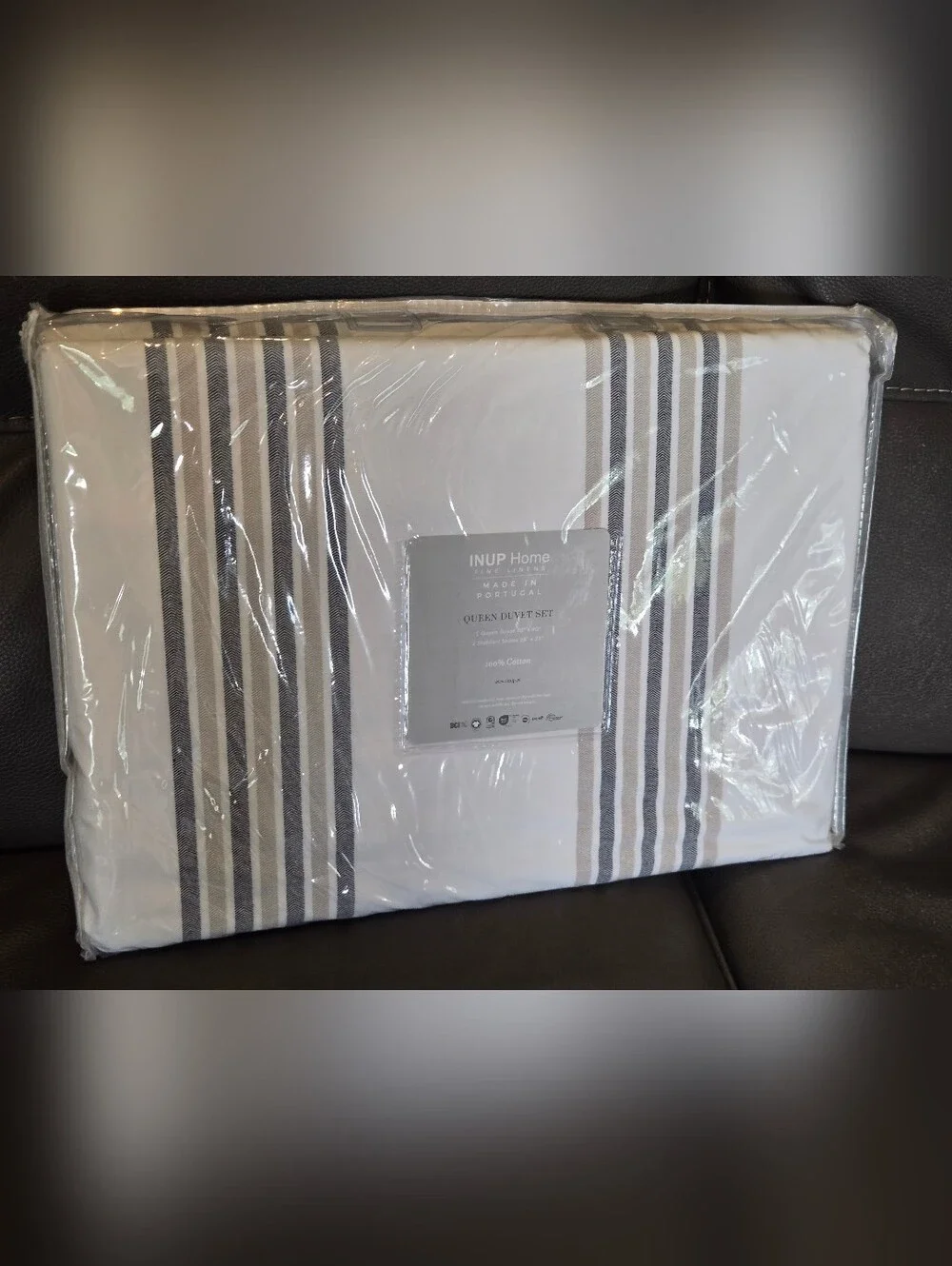 INUP Home 100% Cotton Duvet Cover Set Queen Duvet With 2 Shams
